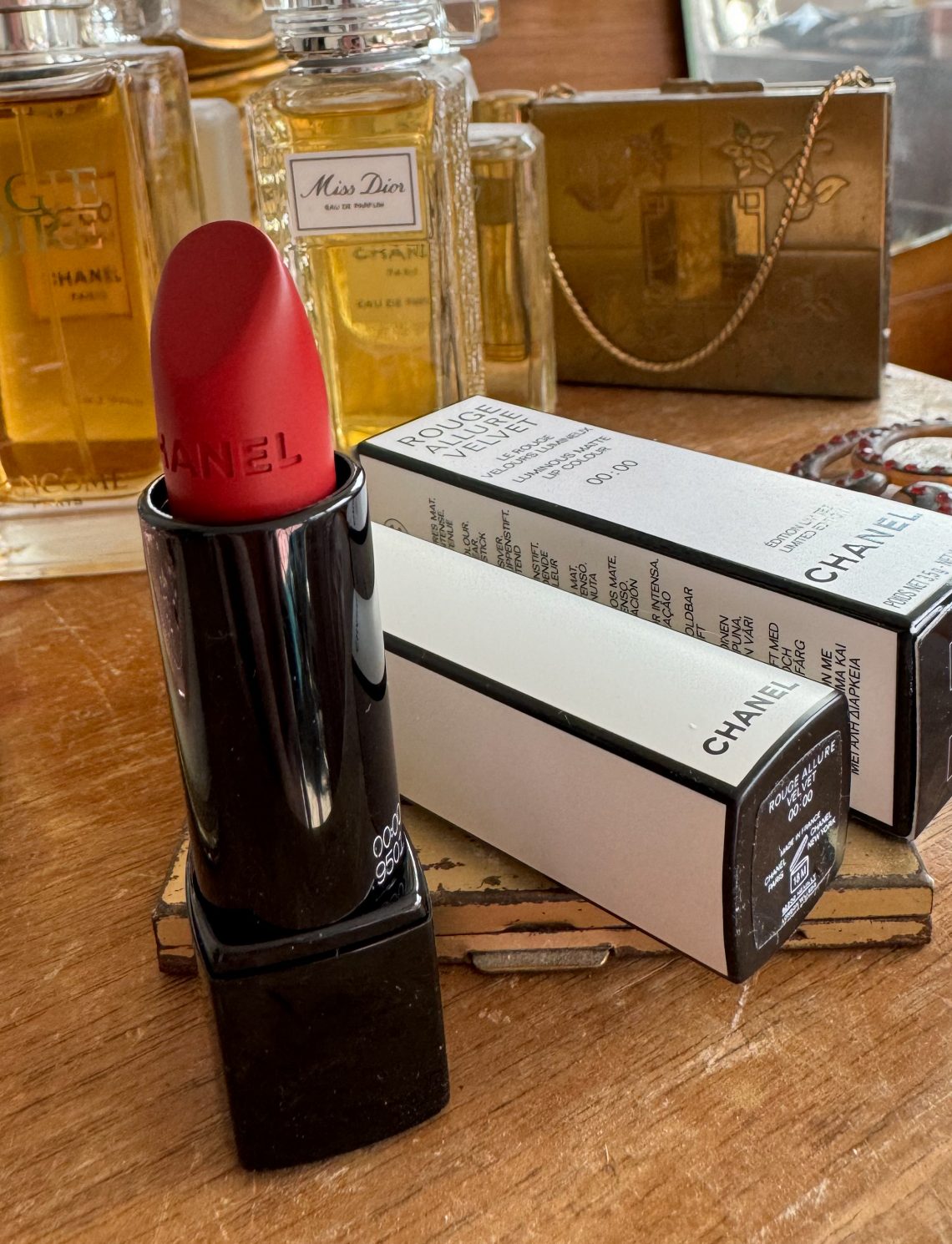 Lipstick on dresser